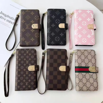 Classic Monogram Leather iPhone Wallet Case