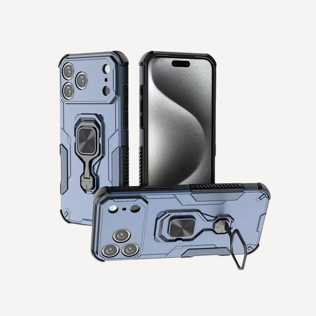 Heavy Duty Armor Case with 360° Rotating Ring Kickstand